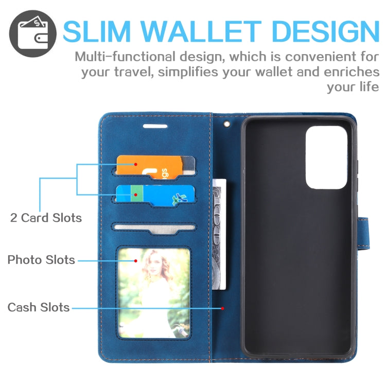For Samsung Galaxy A52 5G / 4G Skin Feel Anti-theft Brush Horizontal Flip Leather Phone Case