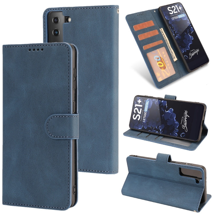 For Samsung Galaxy S22 Ultra 5G Fantasy Classic Skin-feel Calfskin Texture Magnetic Buckle Horizontal Flip PU Phone Leather Case with Holder & Card Slot & Wallet