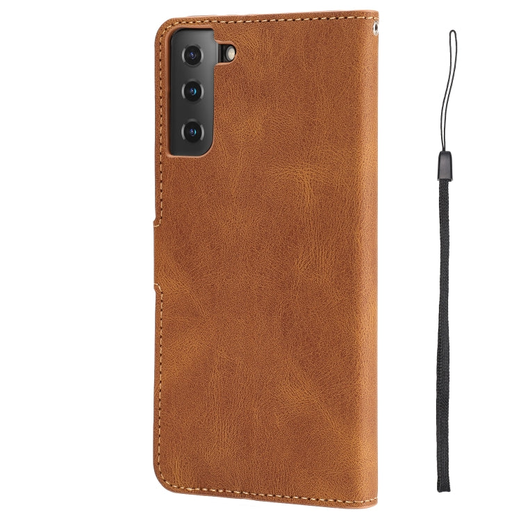 For Samsung Galaxy S22 Ultra 5G Fantasy Classic Skin-feel Calfskin Texture Magnetic Buckle Horizontal Flip PU Phone Leather Case with Holder & Card Slot & Wallet