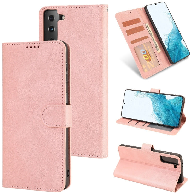 For Samsung Galaxy S22+ 5G Fantasy Classic Skin-feel Calfskin Texture Magnetic Buckle Horizontal Flip PU Phone Leather Case with Holder & Card Slot & Wallet