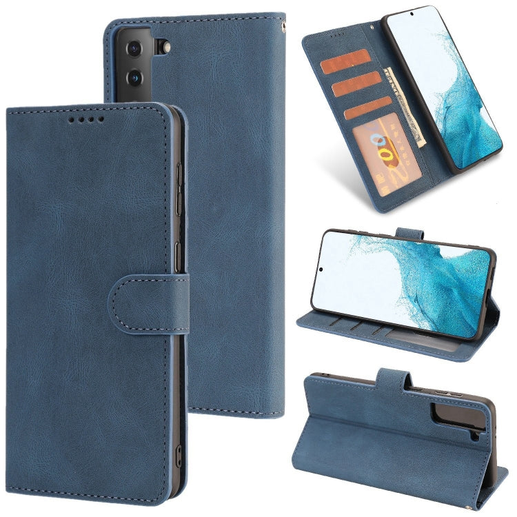 For Samsung Galaxy S22+ 5G Fantasy Classic Skin-feel Calfskin Texture Magnetic Buckle Horizontal Flip PU Phone Leather Case with Holder & Card Slot & Wallet