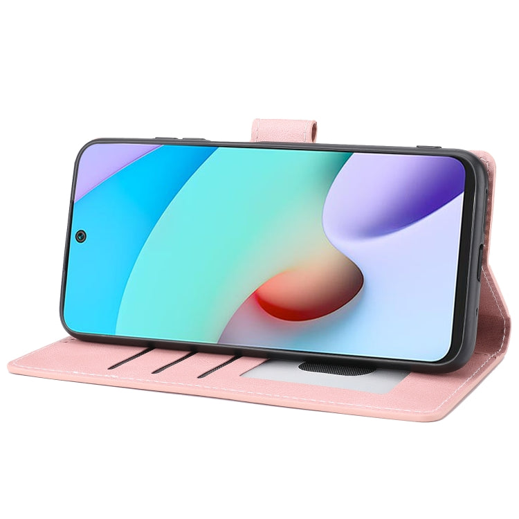 For Xiaomi Redmi 10 Fantasy Classic Skin-feel Calfskin Texture Magnetic Buckle Horizontal Flip PU Phone Leather Case with Holder & Card Slot & Wallet