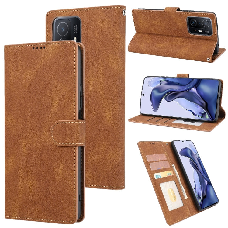 For Xiaomi Mi 11T / 11T Pro Fantasy Classic Skin-feel Calfskin Texture Magnetic Buckle Horizontal Flip PU Phone Leather Case with Holder & Card Slot & Wallet