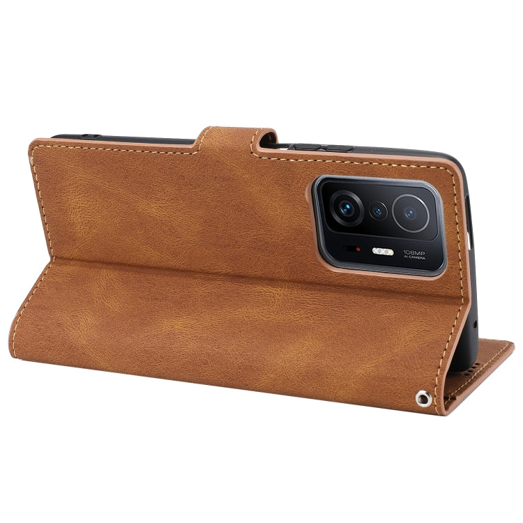 For Xiaomi Mi 11T / 11T Pro Fantasy Classic Skin-feel Calfskin Texture Magnetic Buckle Horizontal Flip PU Phone Leather Case with Holder & Card Slot & Wallet