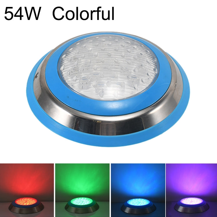 54W LED Stainless Steel Wall-mounted Pool Light Landscape Underwater Light(Colorful Light)