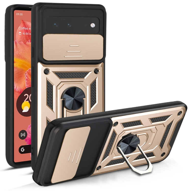 For Google Pixel 6 Sliding Camera Cover Design TPU+PC Phone Protective Case