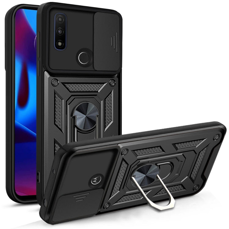 For Motorola G Pure Sliding Camera Cover Design TPU+PC Phone Protective Case