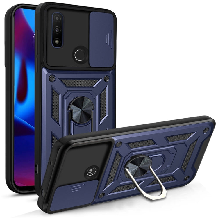 For Motorola G Pure Sliding Camera Cover Design TPU+PC Phone Protective Case