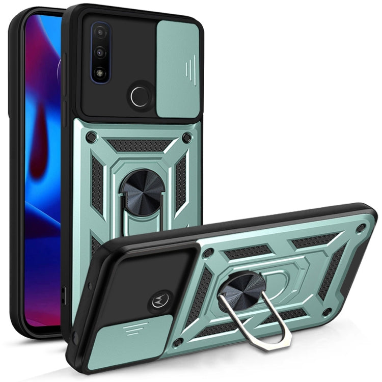 For Motorola G Pure Sliding Camera Cover Design TPU+PC Phone Protective Case
