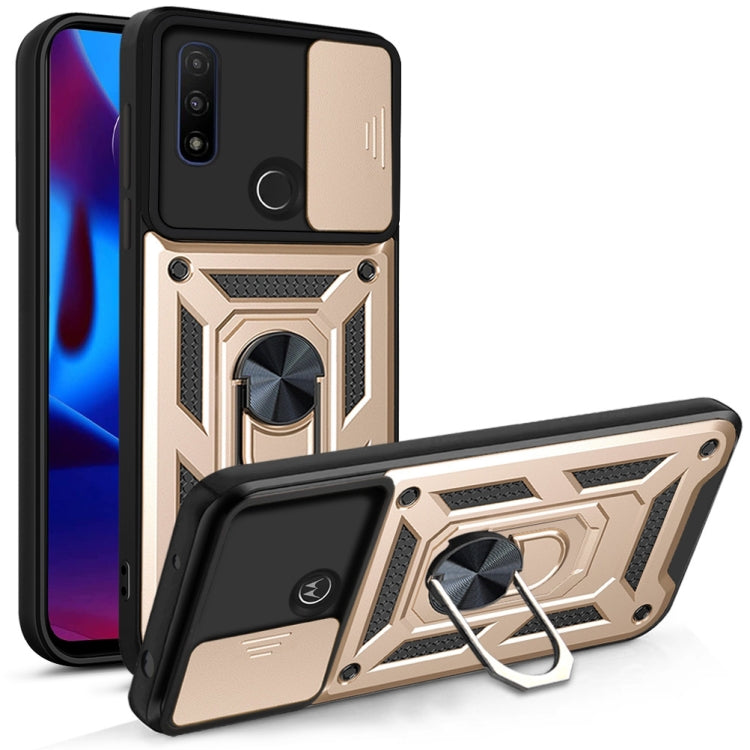 For Motorola G Pure Sliding Camera Cover Design TPU+PC Phone Protective Case