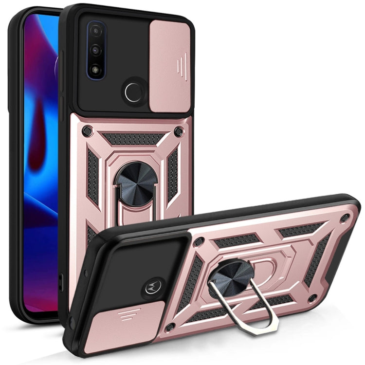 For Motorola G Pure Sliding Camera Cover Design TPU+PC Phone Protective Case