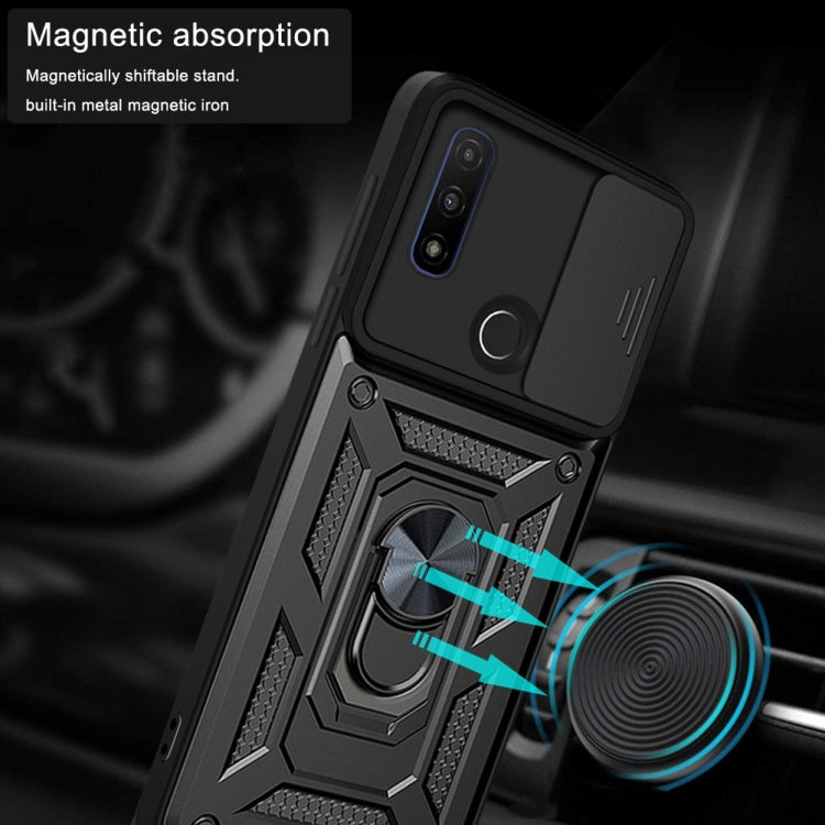 For Motorola G Pure Sliding Camera Cover Design TPU+PC Phone Protective Case