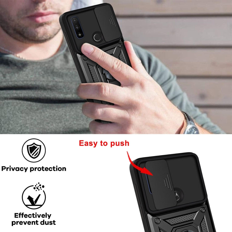 For Motorola G Pure Sliding Camera Cover Design TPU+PC Phone Protective Case