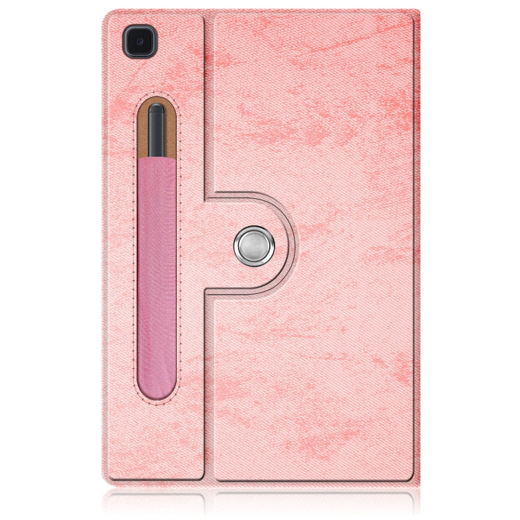 For Samsung Galaxy Tab A7 Lite  8.7 2021 T220 / T225 Solid Color 360 Degrees Rotation Tablet Leather Case with Holder