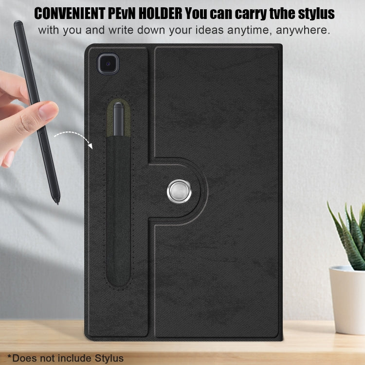 For Samsung Galaxy Tab A7 Lite  8.7 2021 T220 / T225 Solid Color 360 Degrees Rotation Tablet Leather Case with Holder