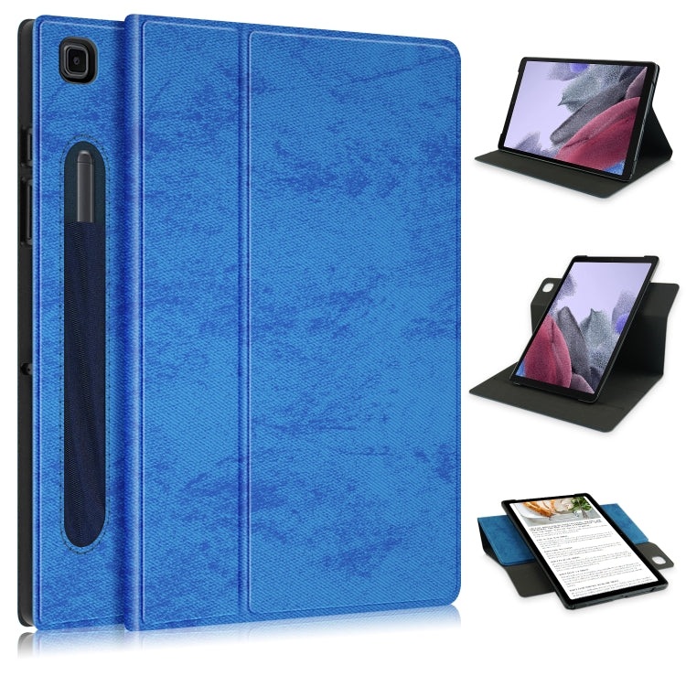 For Samsung Galaxy Tab A7 Lite  8.7 2021 T220 / T225 Solid Color 360 Degrees Rotation Tablet Leather Case with Holder