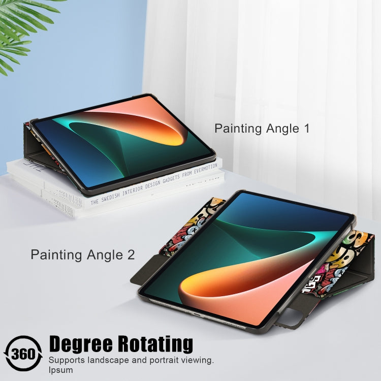For Xiaomi Mi Pad 5 Pro 11 inch Solid Color 360 Degrees Rotation Tablet Leather Case with Holder