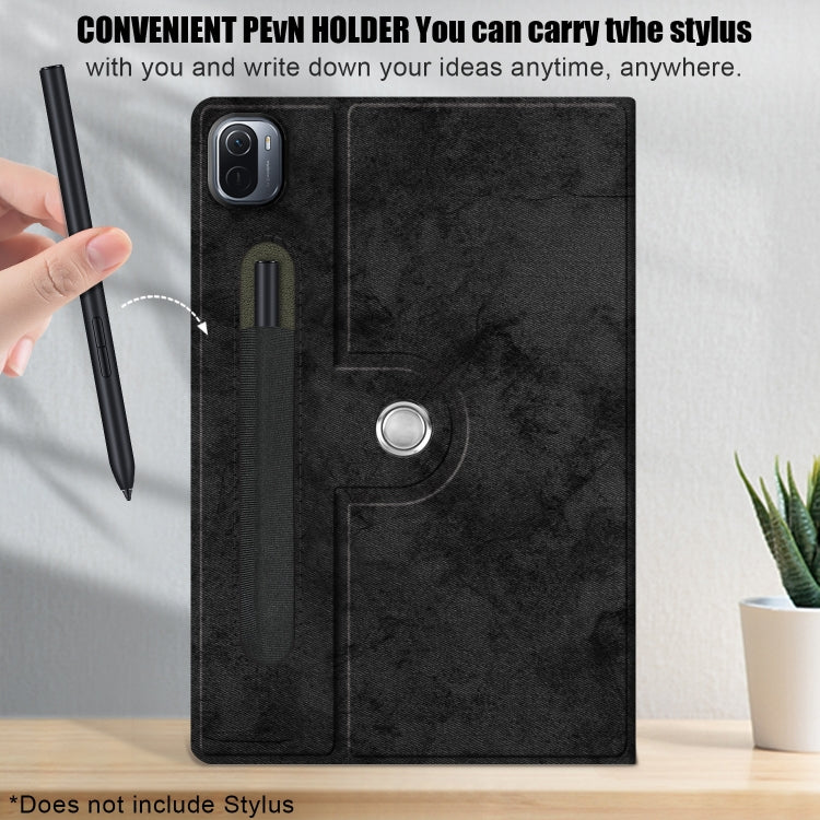 For Xiaomi Mi Pad 5 Pro 11 inch Solid Color 360 Degrees Rotation Tablet Leather Case with Holder