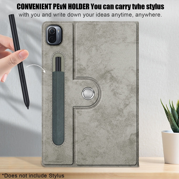 For Xiaomi Mi Pad 5 Pro 11 inch Solid Color 360 Degrees Rotation Tablet Leather Case with Holder