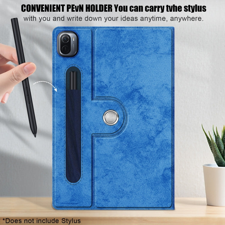 For Xiaomi Mi Pad 5 Pro 11 inch Solid Color 360 Degrees Rotation Tablet Leather Case with Holder
