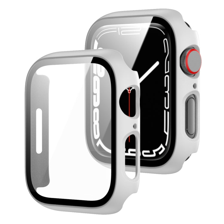 2 in 1 PC Frame + Tempered Glass Protector Case For Apple Watch Series 8 / 7 41mm