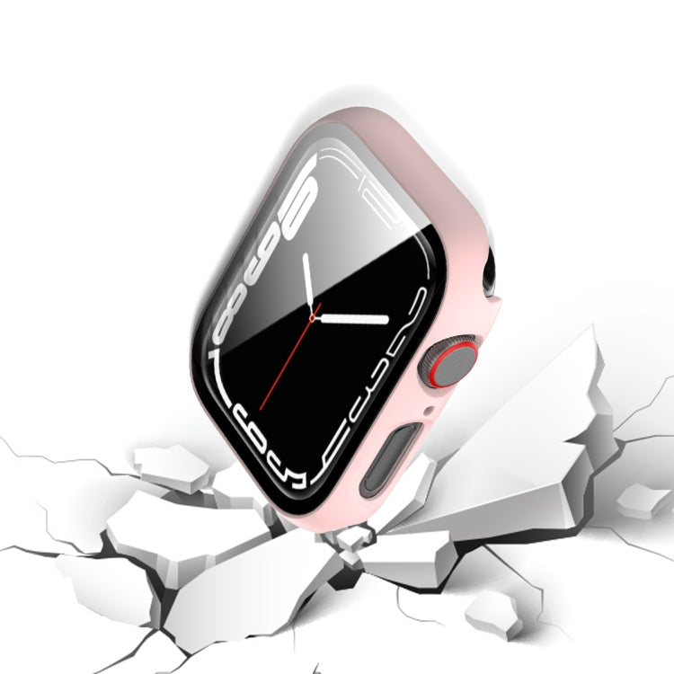 2 in 1 PC Frame + Tempered Glass Protector Case For Apple Watch Series 8 / 7 41mm