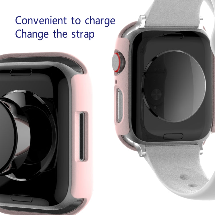 2 in 1 PC Frame + Tempered Glass Protector Case For Apple Watch Series 8 / 7 41mm