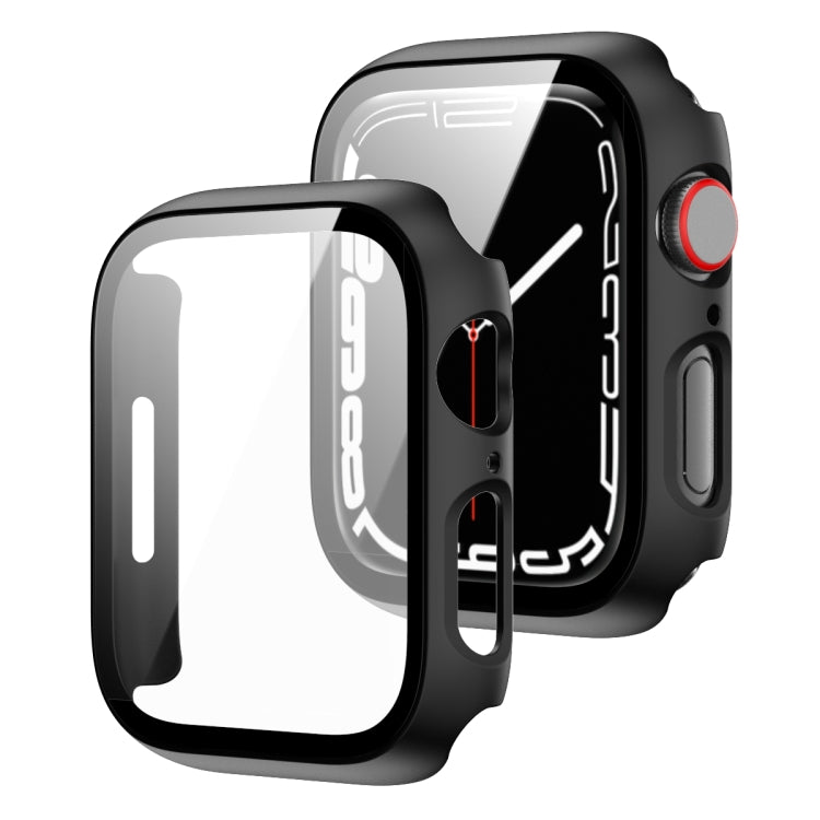 2 in 1 PC Frame + Tempered Glass Protector Case For Apple Watch Series 8 / 7 41mm