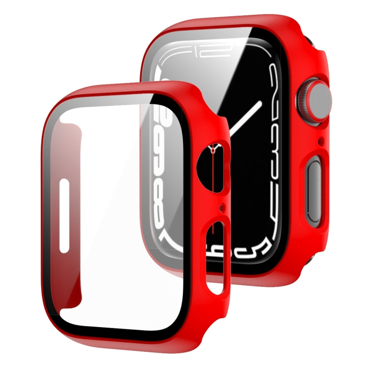 2 in 1 PC Frame + Tempered Glass Protector Case For Apple Watch Series 8 / 7 41mm