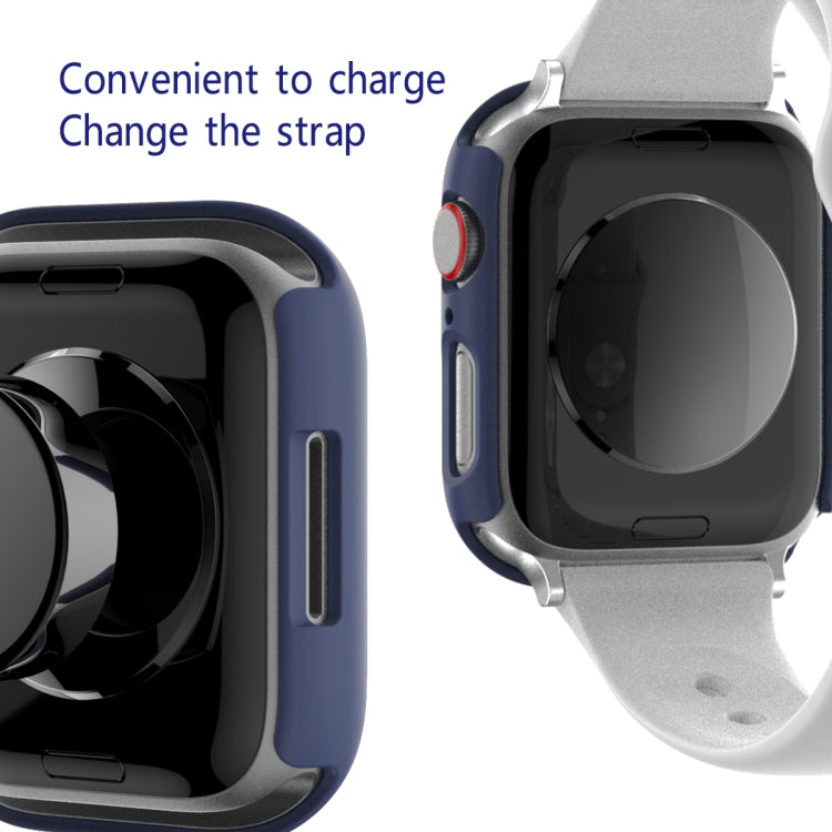 2 in 1 PC Frame + Tempered Glass Protector Case For Apple Watch Series 8 / 7 41mm