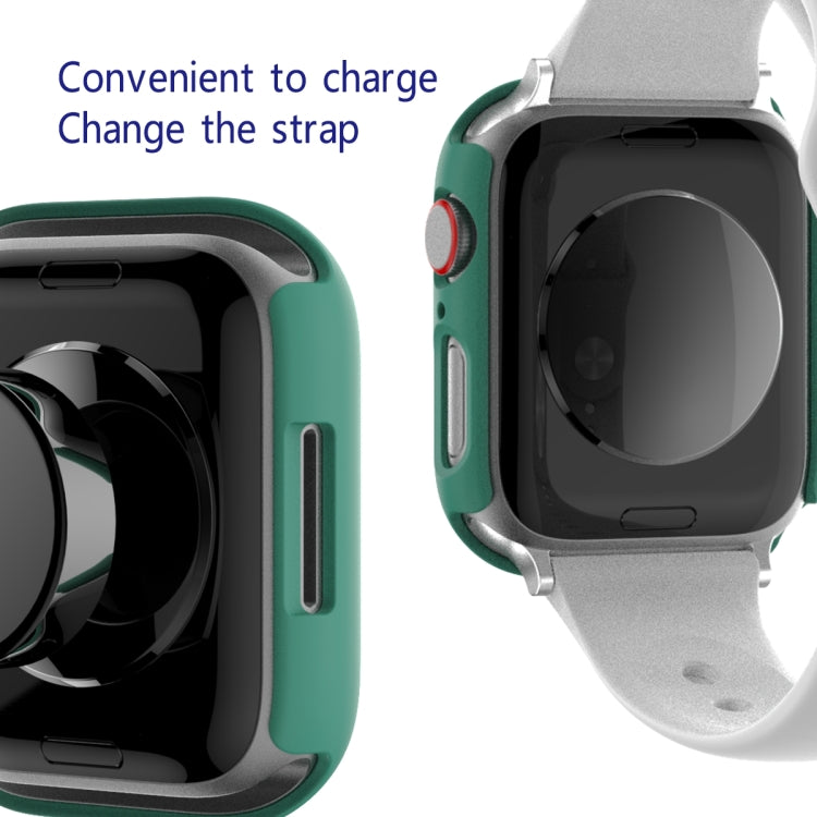 2 in 1 PC Frame + Tempered Glass Protector Case For Apple Watch Series 8 / 7 41mm