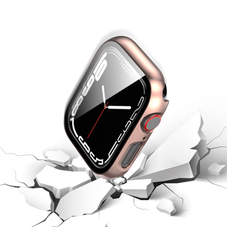 2 in 1 PC Frame + Tempered Glass Protector Case For Apple Watch Series 8 / 7 41mm