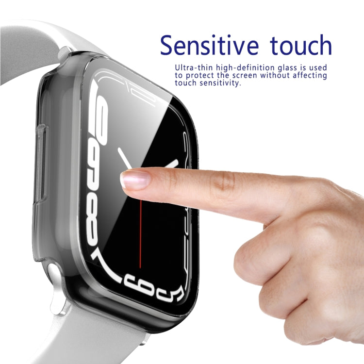 2 in 1 PC Frame + Tempered Glass Protector Case For Apple Watch Series 8 / 7 41mm