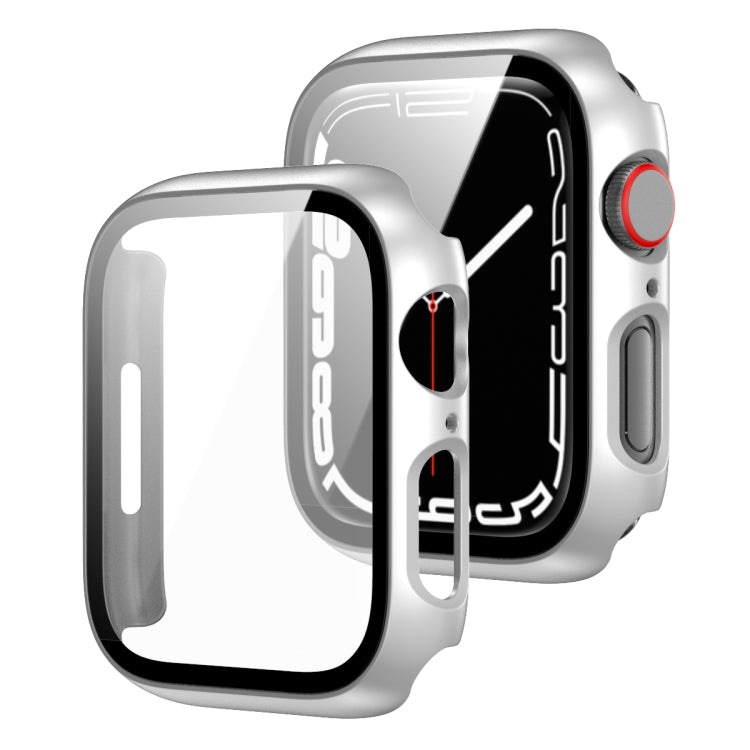 2 in 1 PC Frame + Tempered Glass Protector Case For Apple Watch Series 8 / 7 41mm