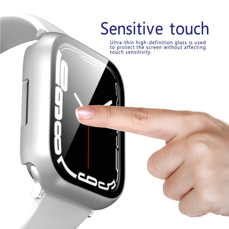 2 in 1 PC Frame + Tempered Glass Protector Case For Apple Watch Series 8 / 7 41mm