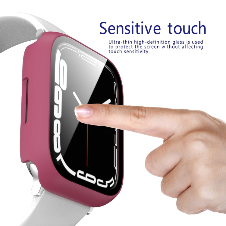 2 in 1 PC Frame + Tempered Glass Protector Case For Apple Watch Series 8 / 7 41mm
