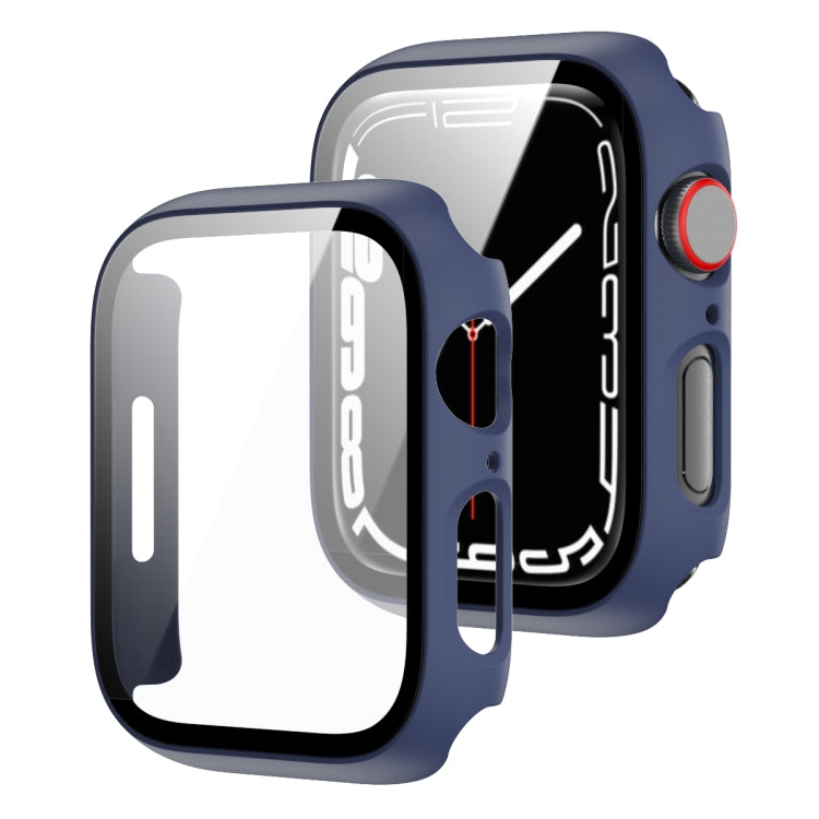 2 in 1 PC Frame + Tempered Glass Protector Case For Apple Watch Series 9 / 8 / 7 45mm