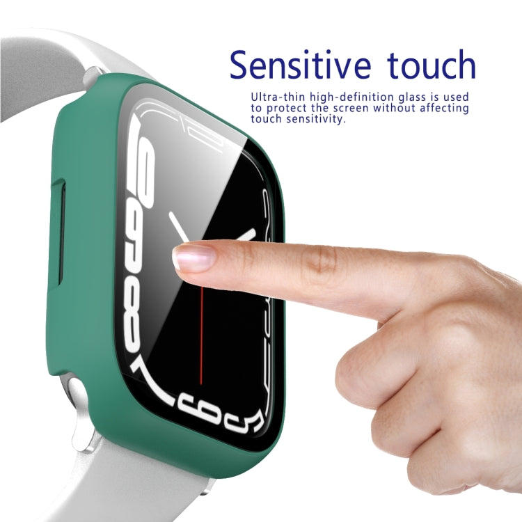 2 in 1 PC Frame + Tempered Glass Protector Case For Apple Watch Series 9 / 8 / 7 45mm