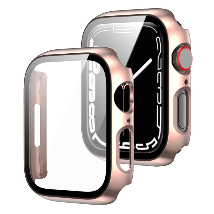 2 in 1 PC Frame + Tempered Glass Protector Case For Apple Watch Series 9 / 8 / 7 45mm