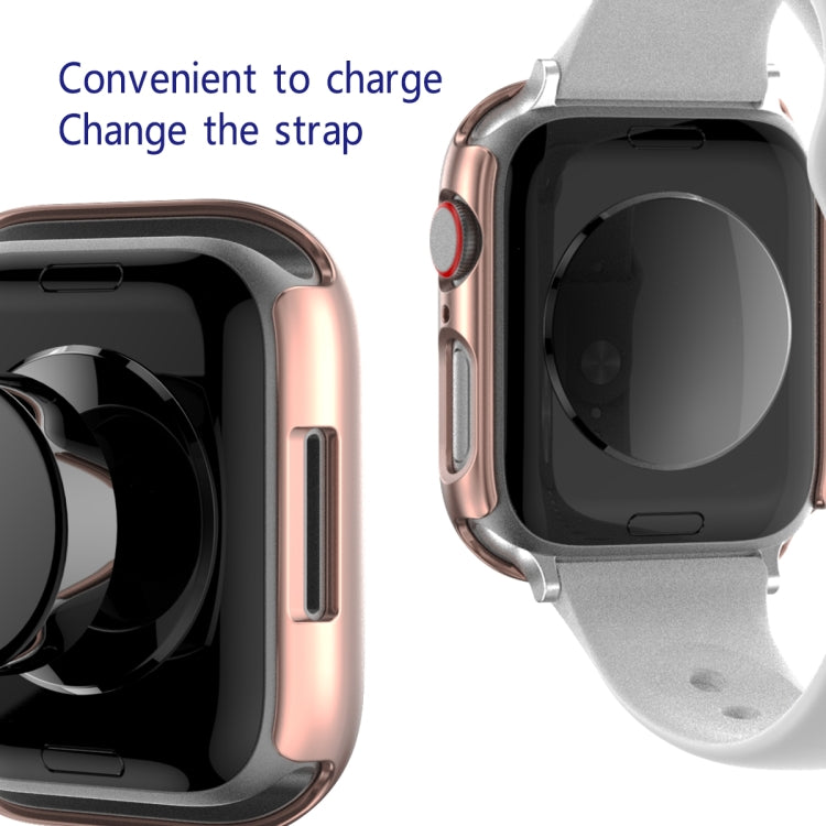 2 in 1 PC Frame + Tempered Glass Protector Case For Apple Watch Series 9 / 8 / 7 45mm