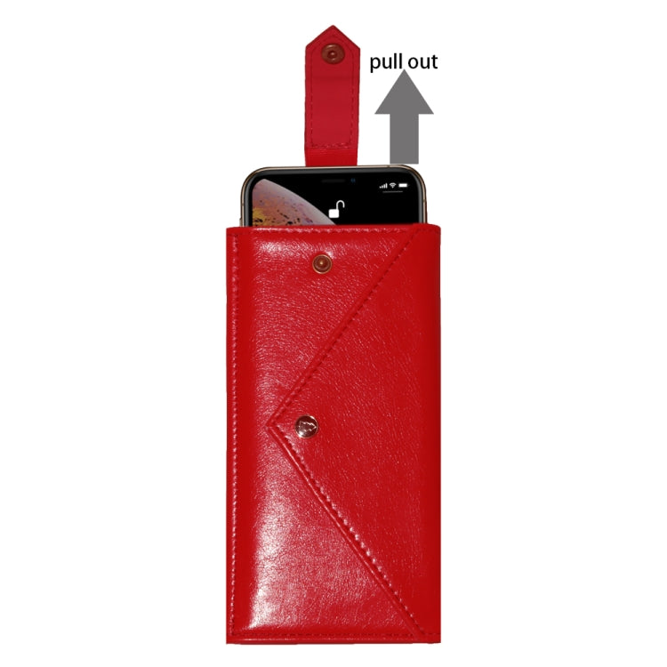 For 4.7 - 5.2 inch Phones Envelope Horizontal Flip PU Leather Case with Card Slots & Pen Slots & Holder & Wallet & Photo Frame & Shoulder Strap