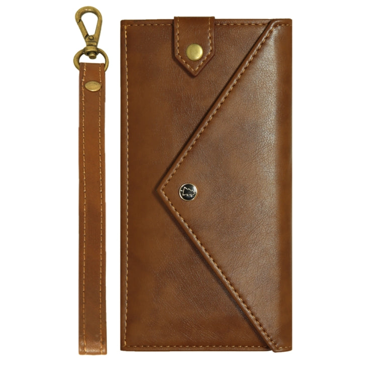 For 4.7 - 5.2 inch Phones Envelope Horizontal Flip PU Leather Case with Card Slots & Pen Slots & Holder & Wallet & Photo Frame & Shoulder Strap