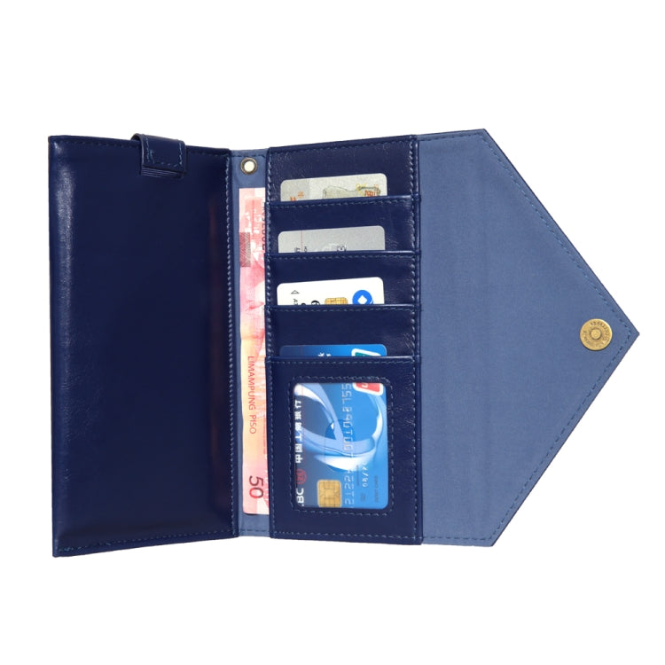 For 4.7 - 5.2 inch Phones Envelope Horizontal Flip PU Leather Case with Card Slots & Pen Slots & Holder & Wallet & Photo Frame & Shoulder Strap