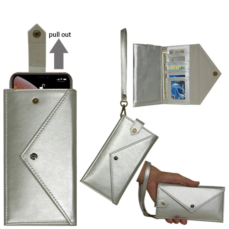 For 4.7 - 5.2 inch Phones Envelope Horizontal Flip PU Leather Case with Card Slots & Pen Slots & Holder & Wallet & Photo Frame & Shoulder Strap