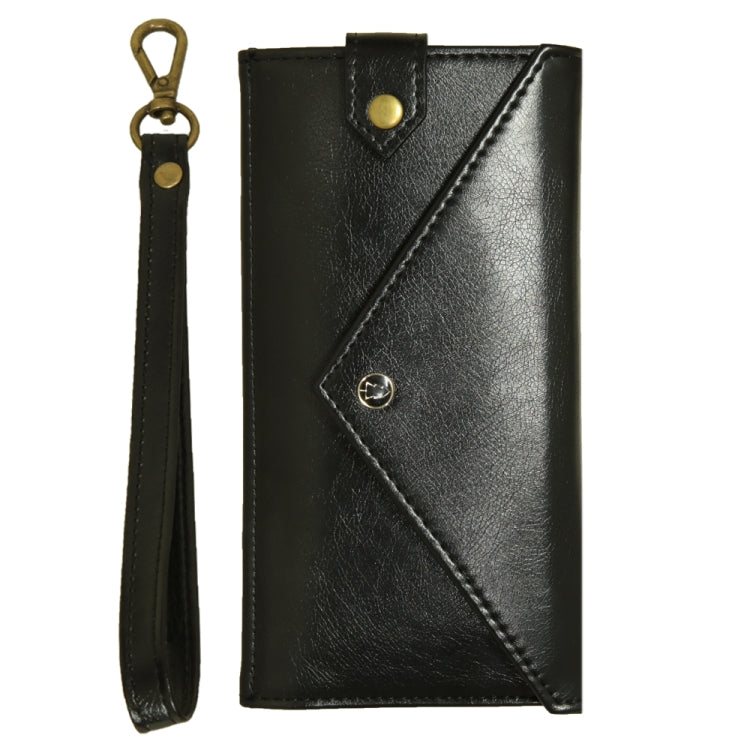 For 5.5 inch - 6.5 inch  Phones Envelope Horizontal Flip PU Leather Case with Card Slots & Pen Slots & Holder & Wallet & Photo Frame & Shoulder Strap