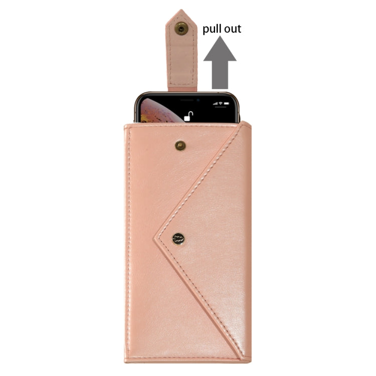 For 5.5 inch - 6.5 inch  Phones Envelope Horizontal Flip PU Leather Case with Card Slots & Pen Slots & Holder & Wallet & Photo Frame & Shoulder Strap