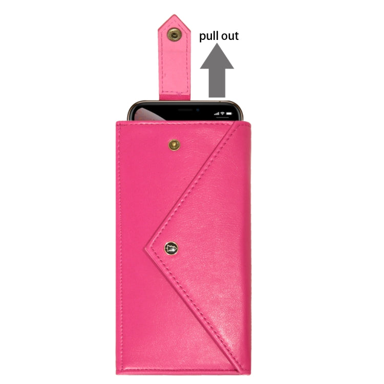 For 5.5 inch - 6.5 inch  Phones Envelope Horizontal Flip PU Leather Case with Card Slots & Pen Slots & Holder & Wallet & Photo Frame & Shoulder Strap