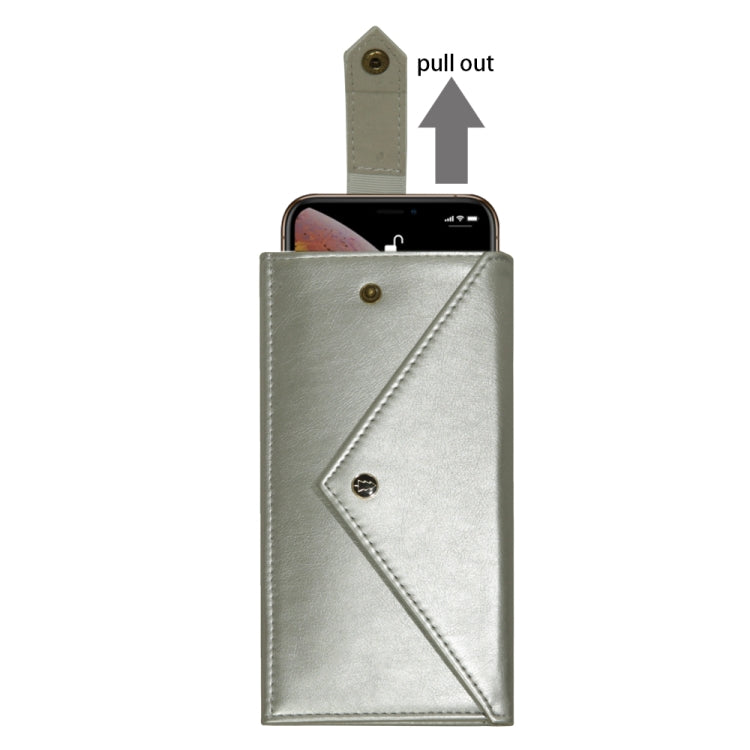 For 5.5 inch - 6.5 inch  Phones Envelope Horizontal Flip PU Leather Case with Card Slots & Pen Slots & Holder & Wallet & Photo Frame & Shoulder Strap