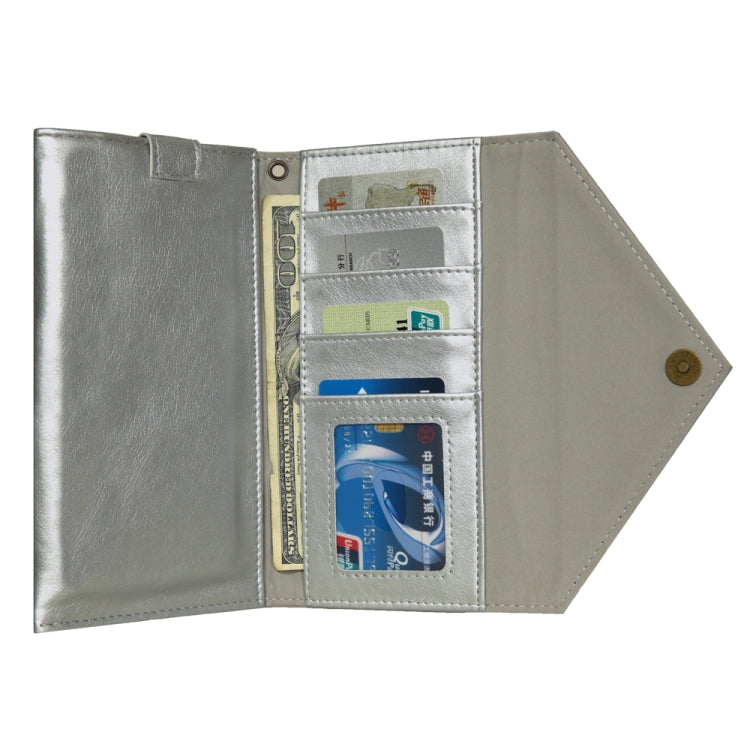 For 6.5 inch - 7.5 inch  Phones Envelope Horizontal Flip PU Leather Case with Card Slots & Pen Slots & Holder & Wallet & Photo Frame & Shoulder Strap