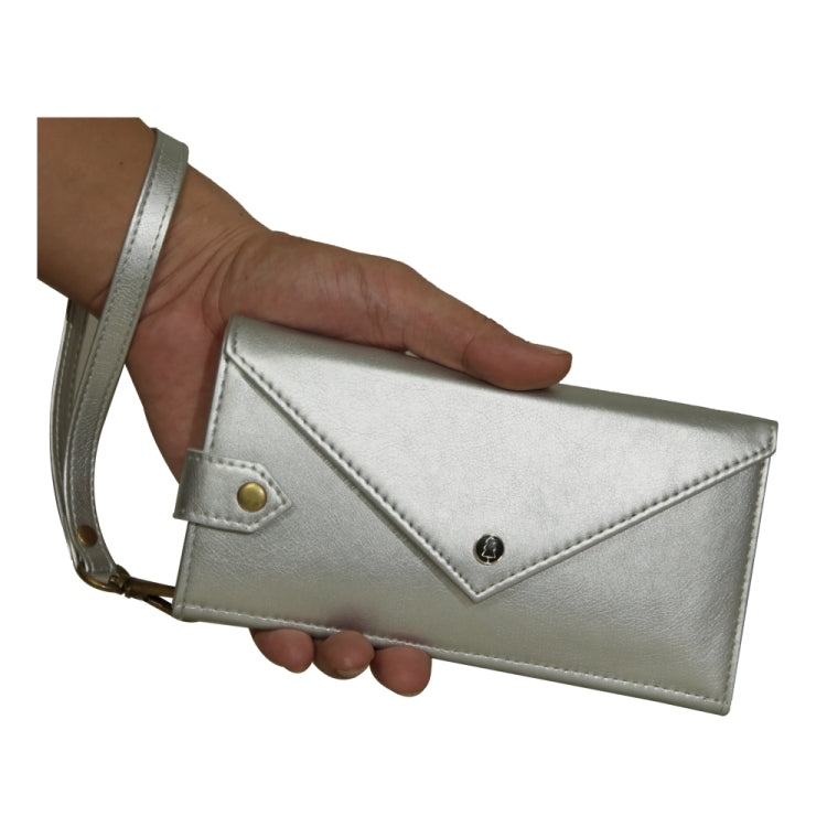 For 6.5 inch - 7.5 inch  Phones Envelope Horizontal Flip PU Leather Case with Card Slots & Pen Slots & Holder & Wallet & Photo Frame & Shoulder Strap